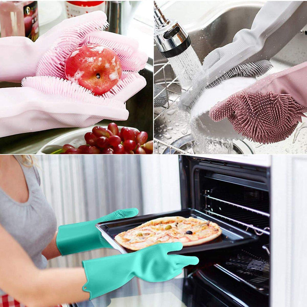 Water Proof Dishwashing Silicone Cleaning Gloves