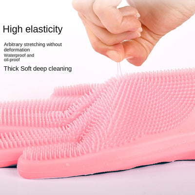 Water Proof Dishwashing Silicone Cleaning Gloves